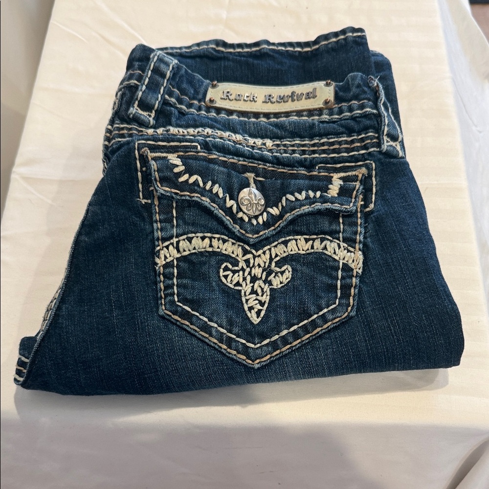 Rock Revival Dark Blue Boot Cut Jeans